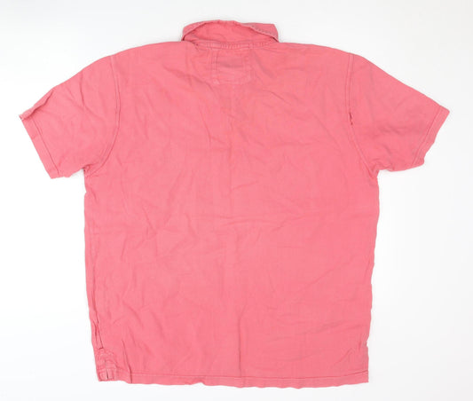 White Stuff Men's Pink XL Polo Shirt Casual Wear