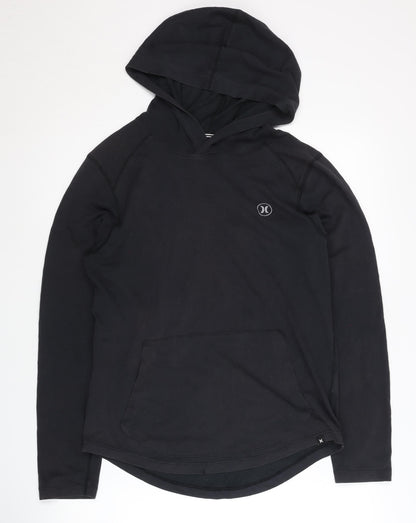 Hurley Unisex Black Pullover Hoodie, Small, Lightweight
