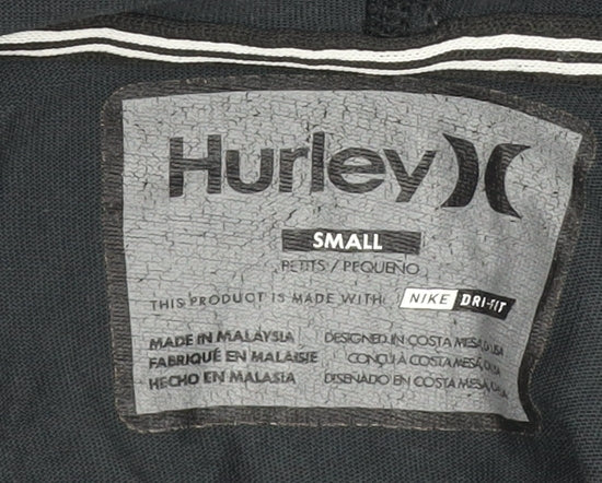 Hurley Unisex Black Pullover Hoodie, Small, Lightweight