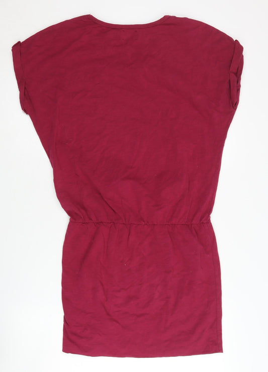 hush Women's Red T-Shirt Dress Small Casual