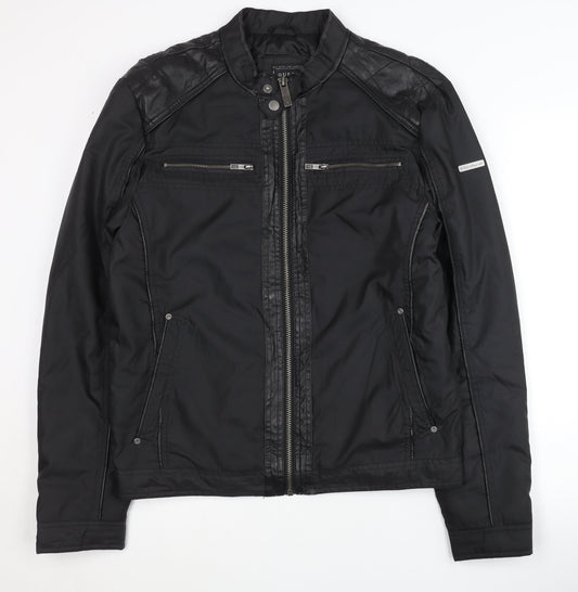 Guess Women's Black Motorcycle Jacket UK 8 Casual