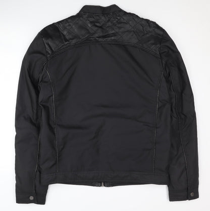 Guess Women's Black Motorcycle Jacket UK 8 Casual