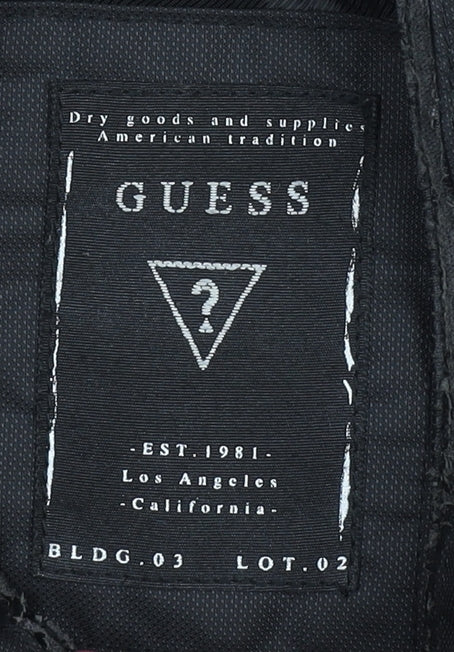 Guess Women's Black Motorcycle Jacket UK 8 Casual