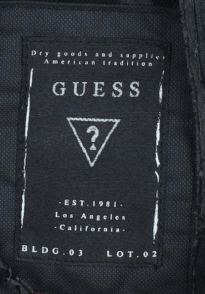 Guess Women's Black Motorcycle Jacket UK 8 Casual