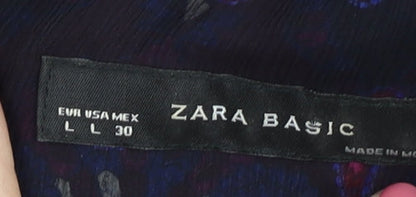 Zara Basic Women's Multicoloured Paisley Shift Dress L