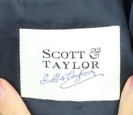 Scott & Taylor Men's Black Wool Blazer - 40L Classic