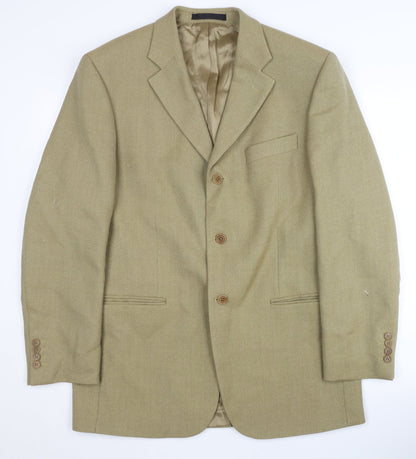 Mens UK Size 40 Marks and Spencer Regular Beige Suit Jacket