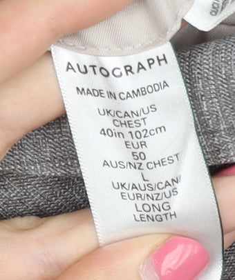 Autograph Men’s Grey Double-Breasted Blazer 40L