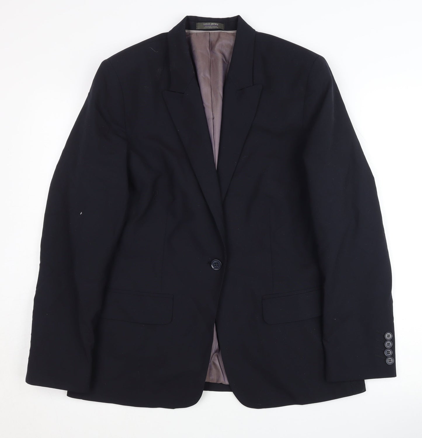 Womens UK Size 12 Simon Jersey Regular Black Suit Jacket