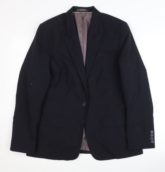 Womens UK Size 12 Simon Jersey Regular Black Suit Jacket