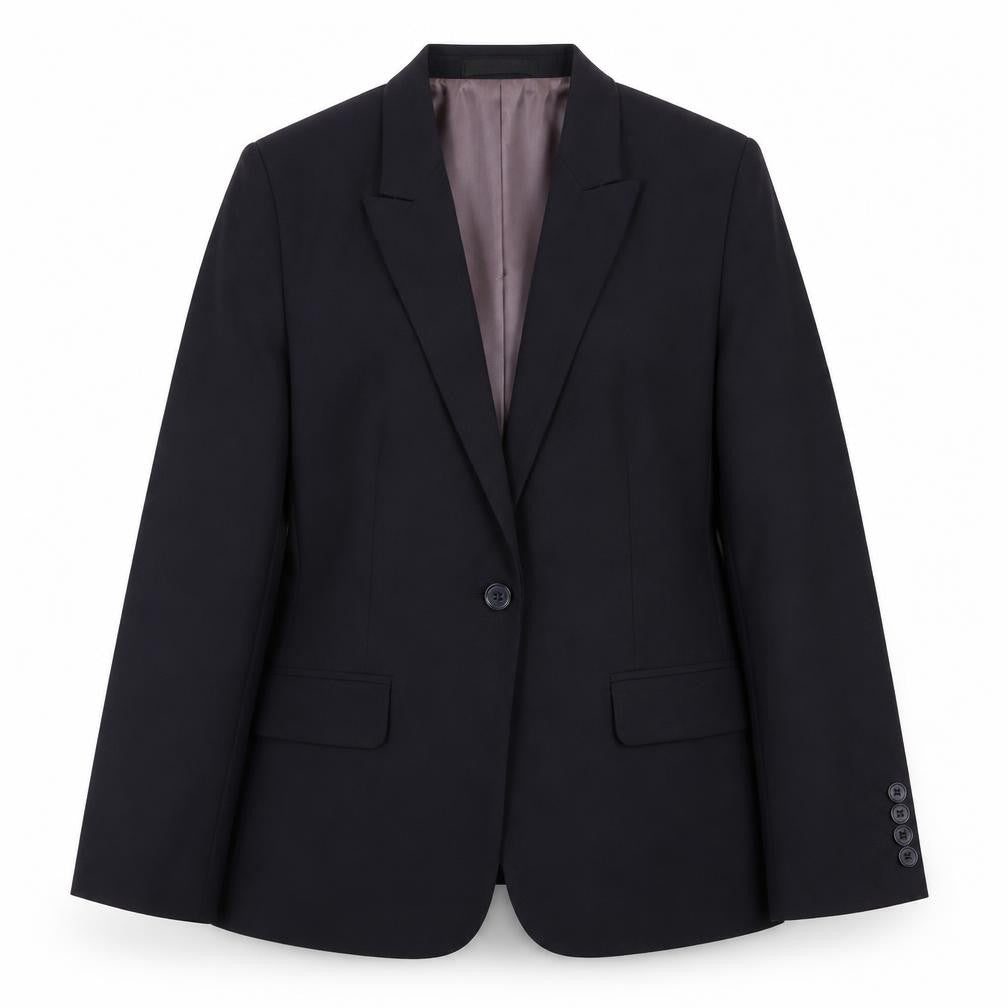 Womens UK Size 12 Simon Jersey Regular Black Suit Jacket