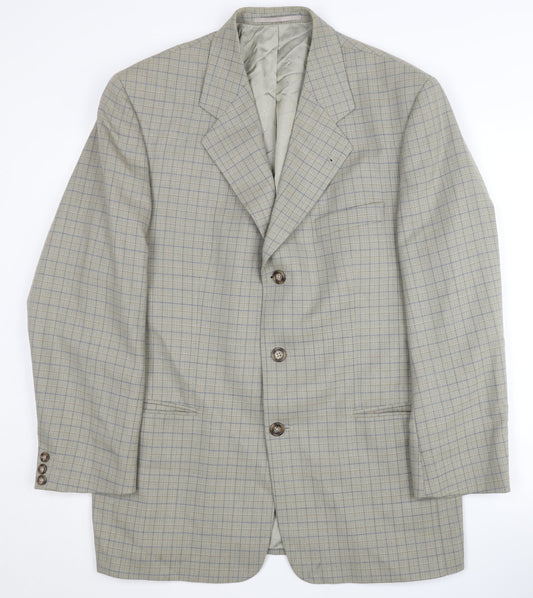 Mens UK Size 40 Trevira Regular Beige Suit Jacket