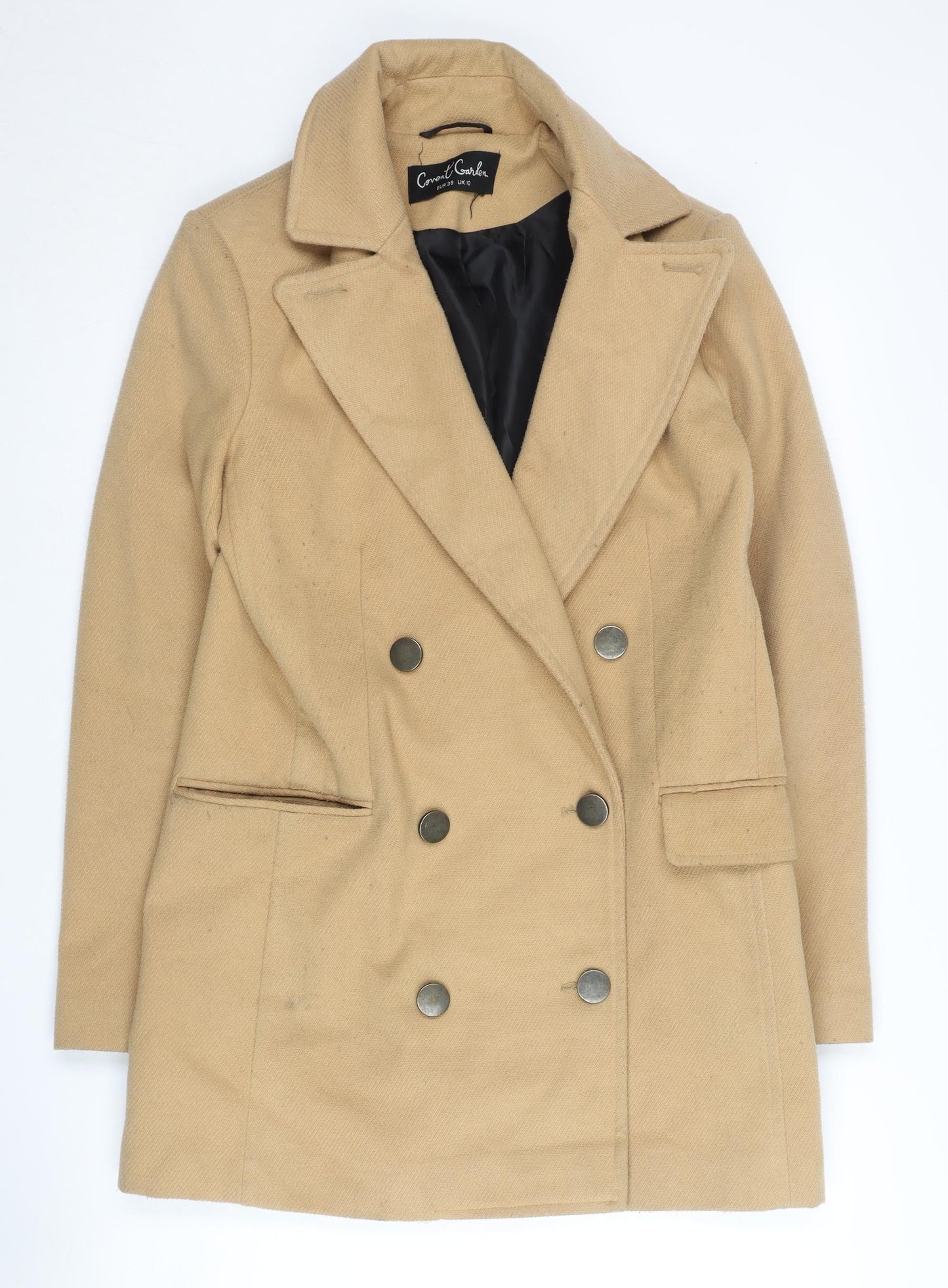 Womens UK Size 10 Covent Garden Beige Pea Coat