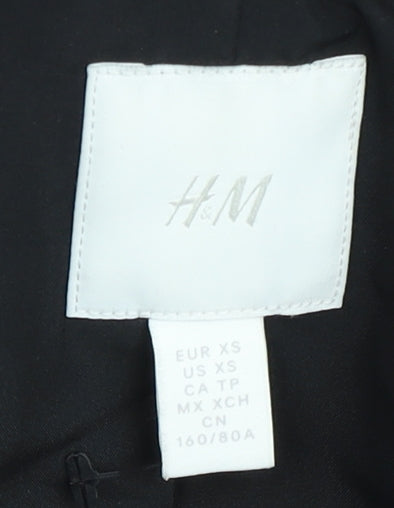 H&M Women's Black Blazer XS Double-Breasted Business
