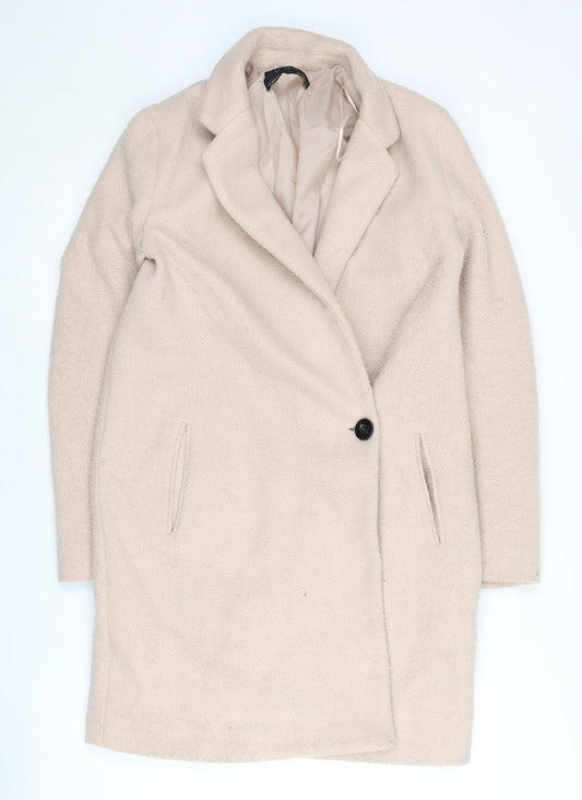 Zara Basic Beige Women's Mid-Length Coat Size 6