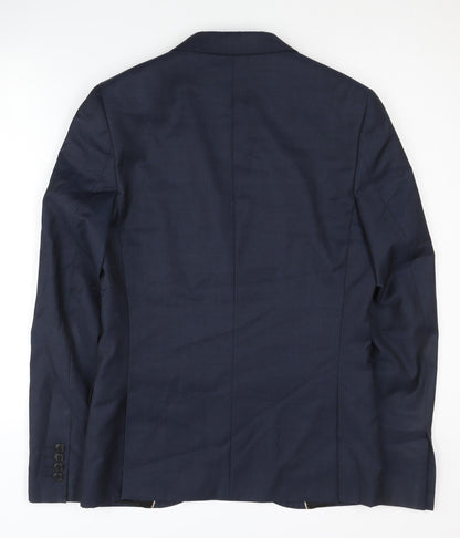 Mens UK Size 36 Topman Regular Blue Suit Jacket