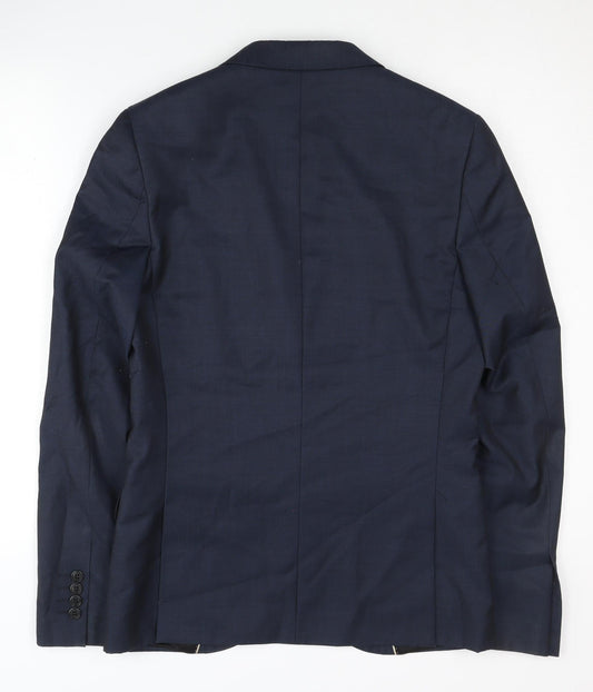 Mens UK Size 36 Topman Regular Blue Suit Jacket