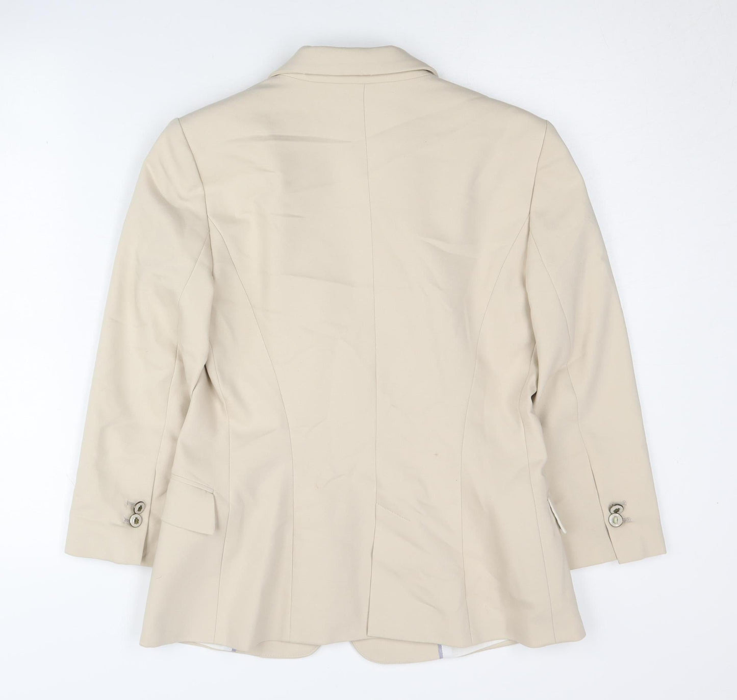 Zara Basic Women's Beige Blazer Size 12 Regular Fit