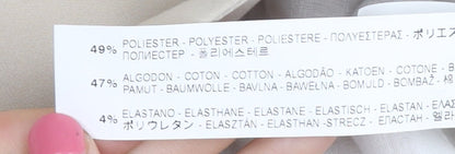 Zara Basic Women's Beige Blazer Size 12 Regular Fit