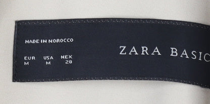 Zara Basic Women's Beige Blazer Size 12 Regular Fit