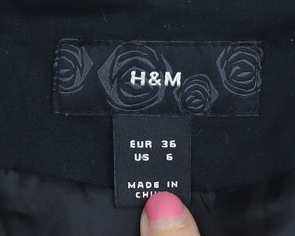 H&M Women's Black Blazer Size 8 Single Breasted