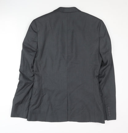 Mens UK Size 36 Topman Regular Grey Suit Jacket