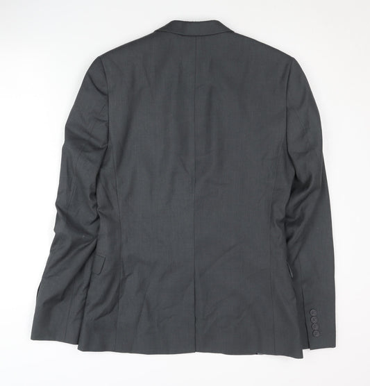Mens UK Size 36 Topman Regular Grey Suit Jacket