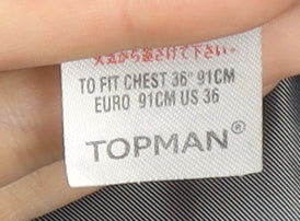 Mens UK Size 36 Topman Regular Grey Suit Jacket