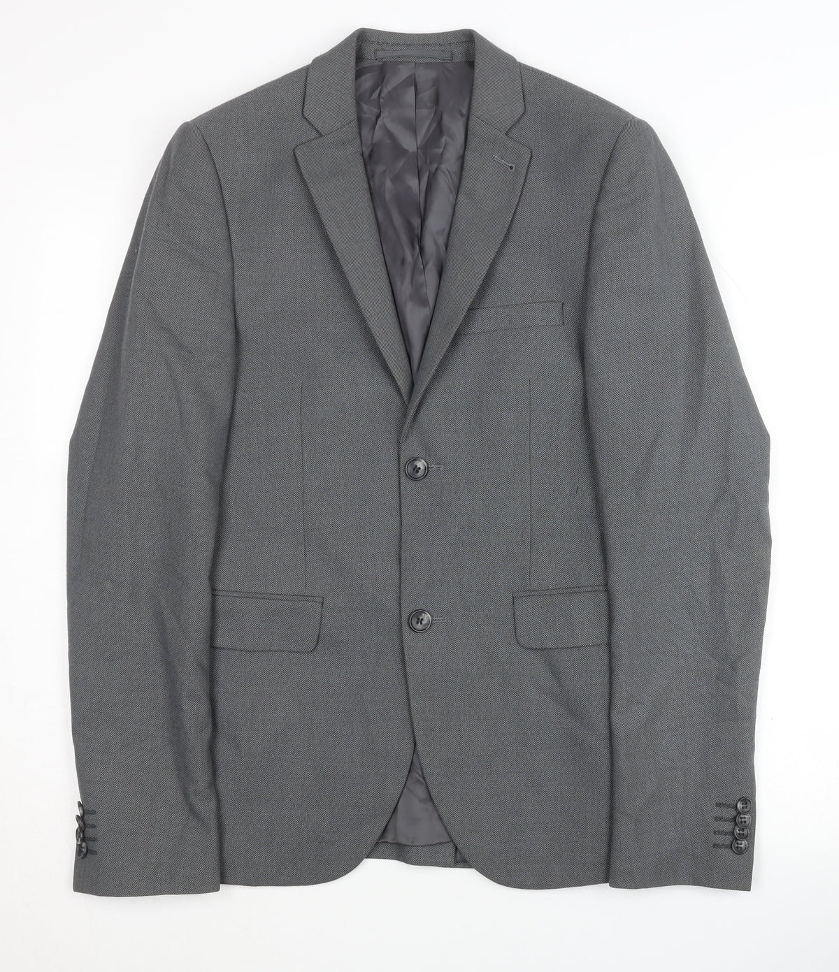 Mens UK Size 36 Topman Regular Grey Suit Jacket