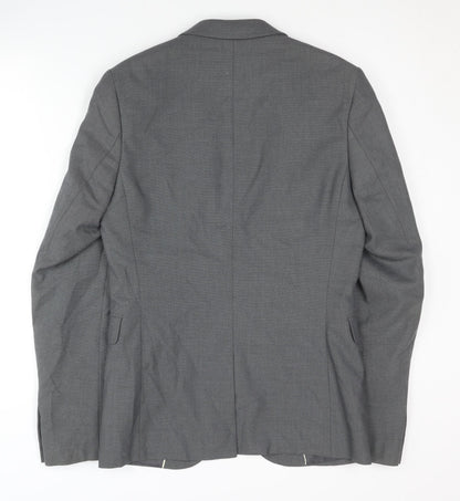 Mens UK Size 36 Topman Regular Grey Suit Jacket