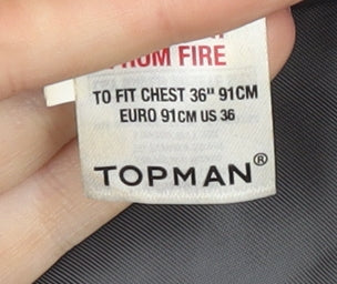 Mens UK Size 36 Topman Regular Grey Suit Jacket