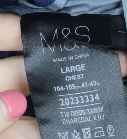 Marks and Spencer Men's arcoal Blazer L - Mid-Length Jacket