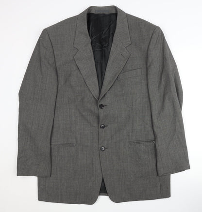 Carveste Men's Grey Wool Blazer Size 42R Formal