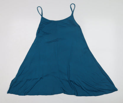 Brezza Women's Blue Slim-fit Camisole Tank Top