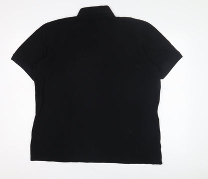 BadRhino Men's Black Polo Shirt XL Solid Casual