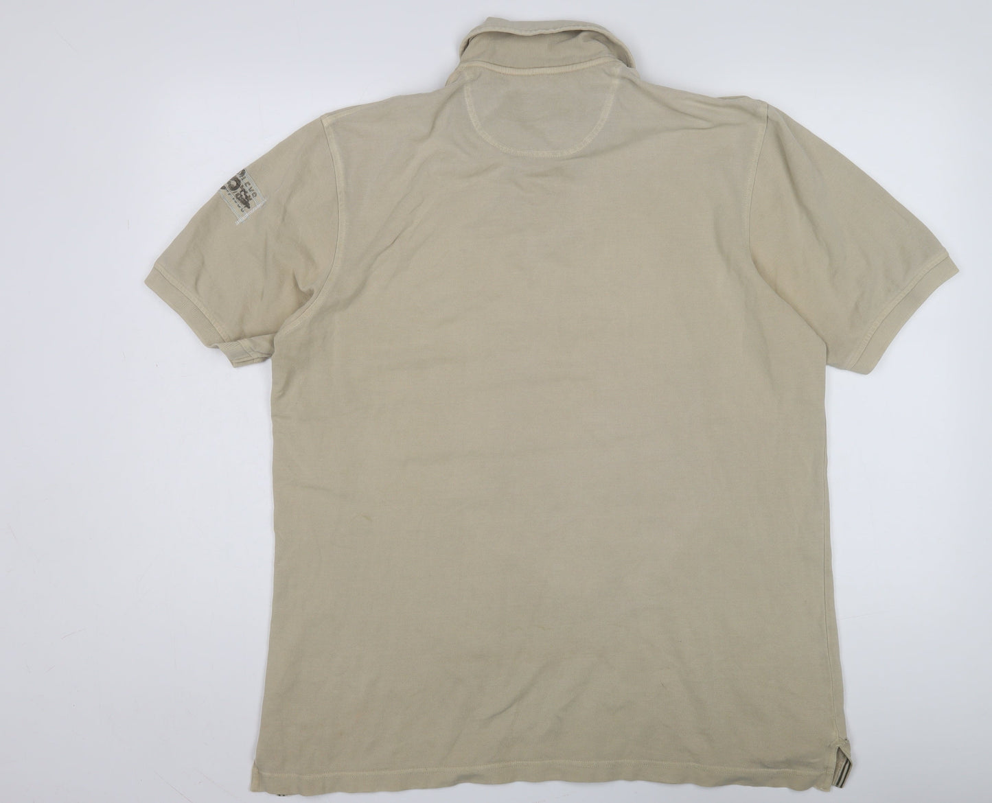 Baileys Men's Beige Polo Shirt Short Sleeve L