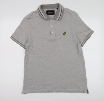 Lyle & Scott Mens Grey Polo Shirt Size L