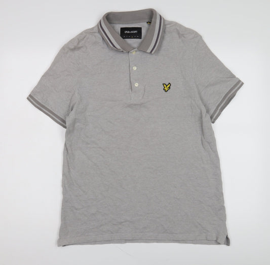Lyle & Scott Mens Grey Polo Shirt Size L