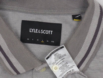 Lyle & Scott Mens Grey Polo Shirt Size L