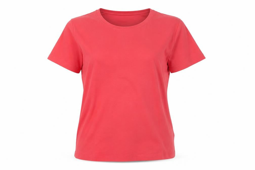 Womens UK Size 14 Zara Basic Red Basic T-Shirt