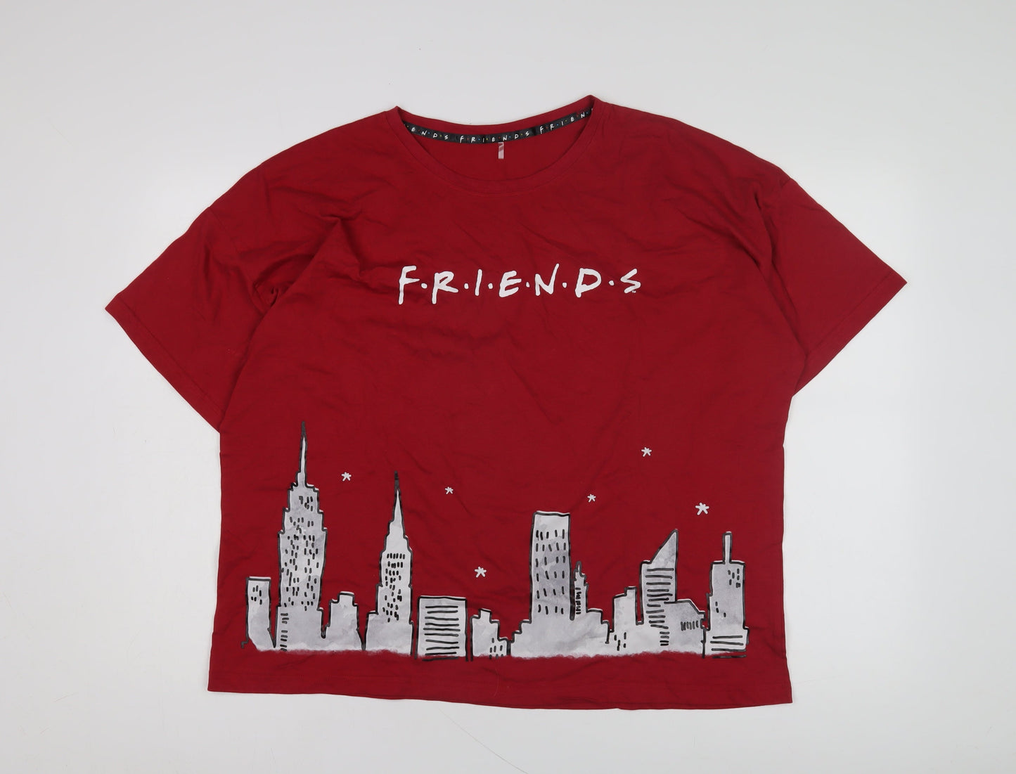 George Women's Red F.R.I.E.N.D.S. T-Shirt Nightshirt, Size 16-18