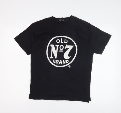 Jack Daniel's Black T-Shirt, M, Unisex Fit, Short Sleeve