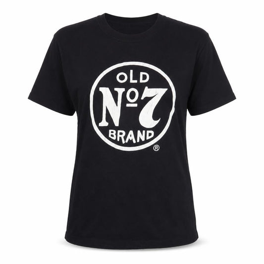 Front view of Jack Daniel's Black T-Shirt, M, unisex fit, short sleeve