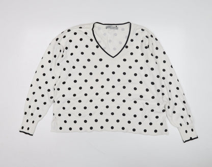 Womens UK Size M Oasis White Pullover Jumper