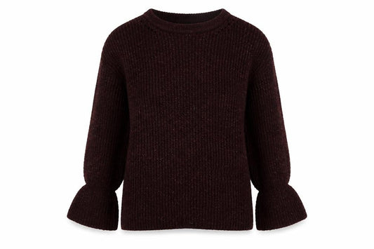 Front view of Red Herring Women’s Purple Chunky Knit Jumper, size UK 12