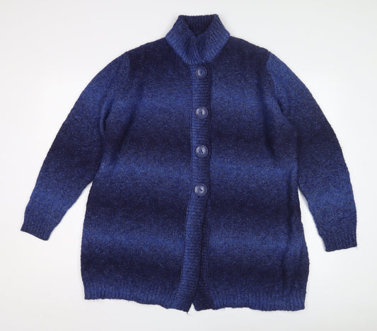 EWM Women's Blue XL Cardigan