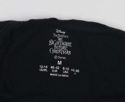 Disney Women's Black M Pyjama Top Shirt - Nightmare Before Christmas