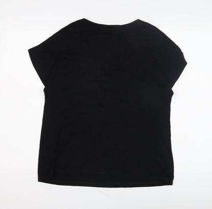 Womens UK Size 14 River Island Black  T-Shirt