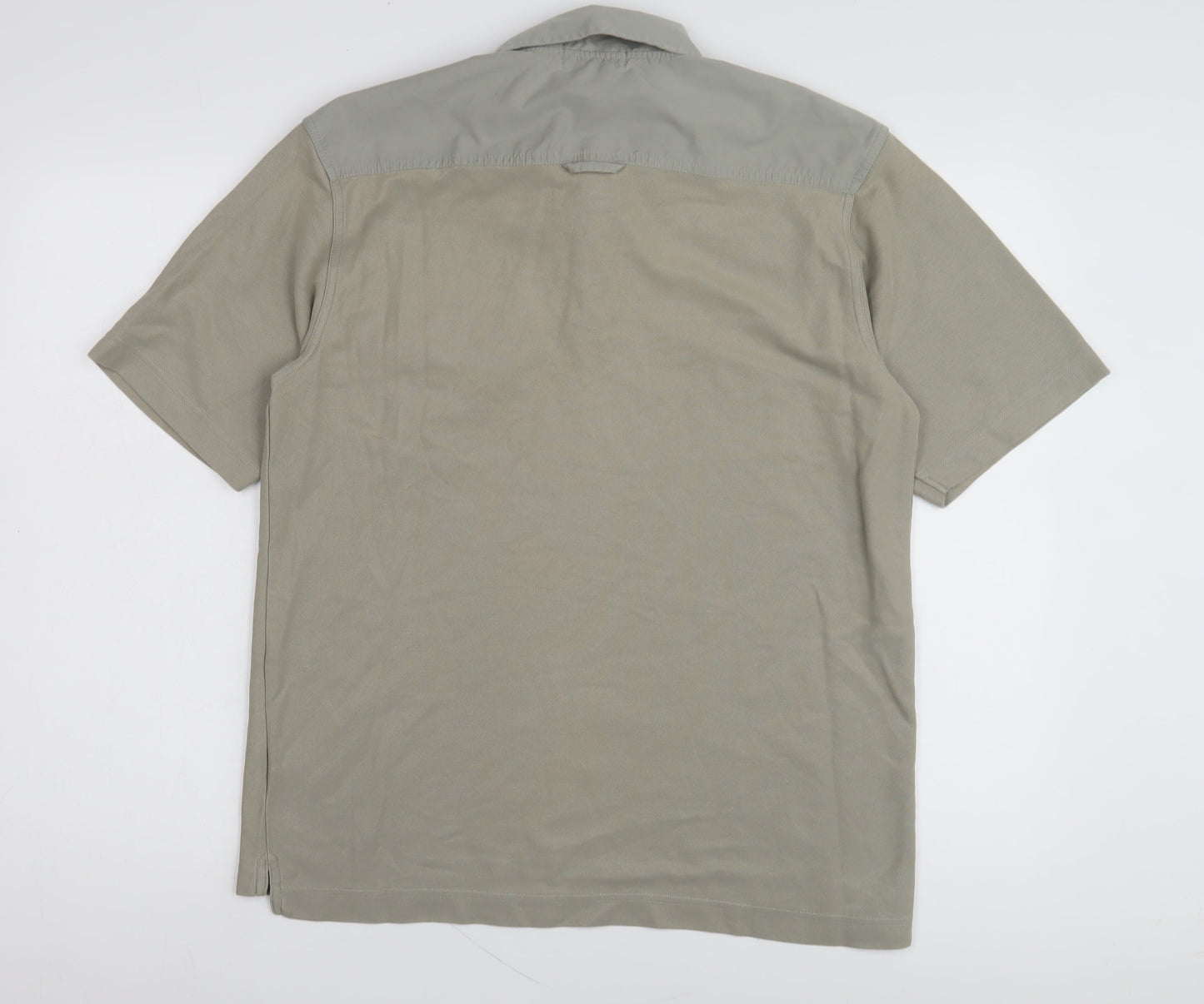 Marks and Spencer Men's Beige Polo Shirt, Size S