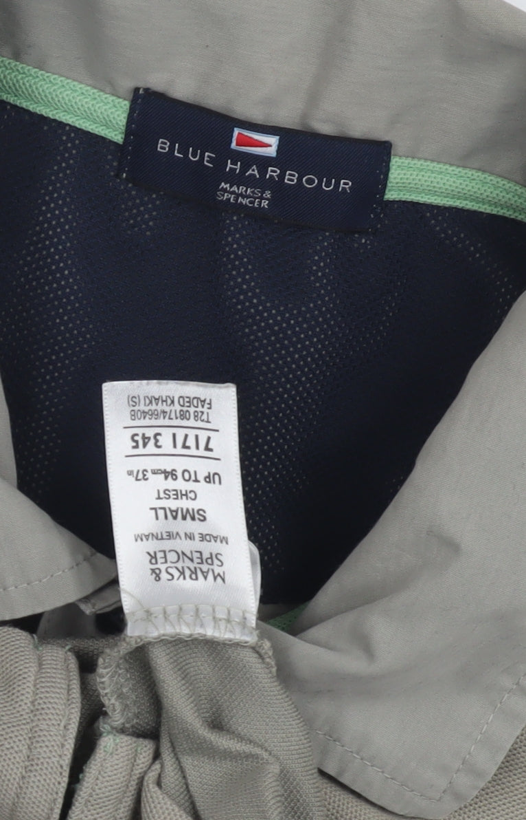 Marks and Spencer Men's Beige Polo Shirt, Size S